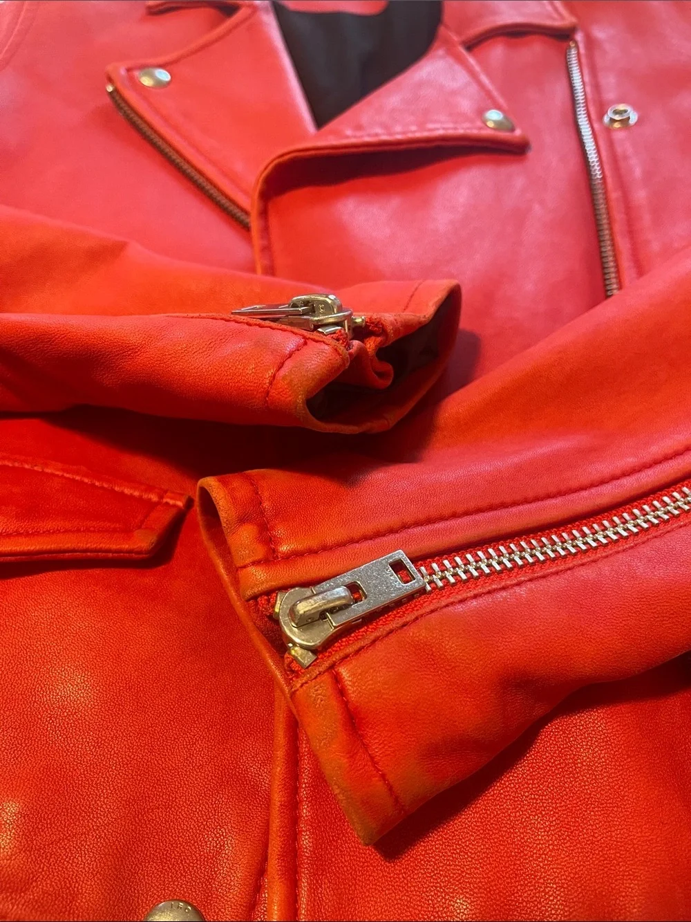 IRO Red Moto Jacket